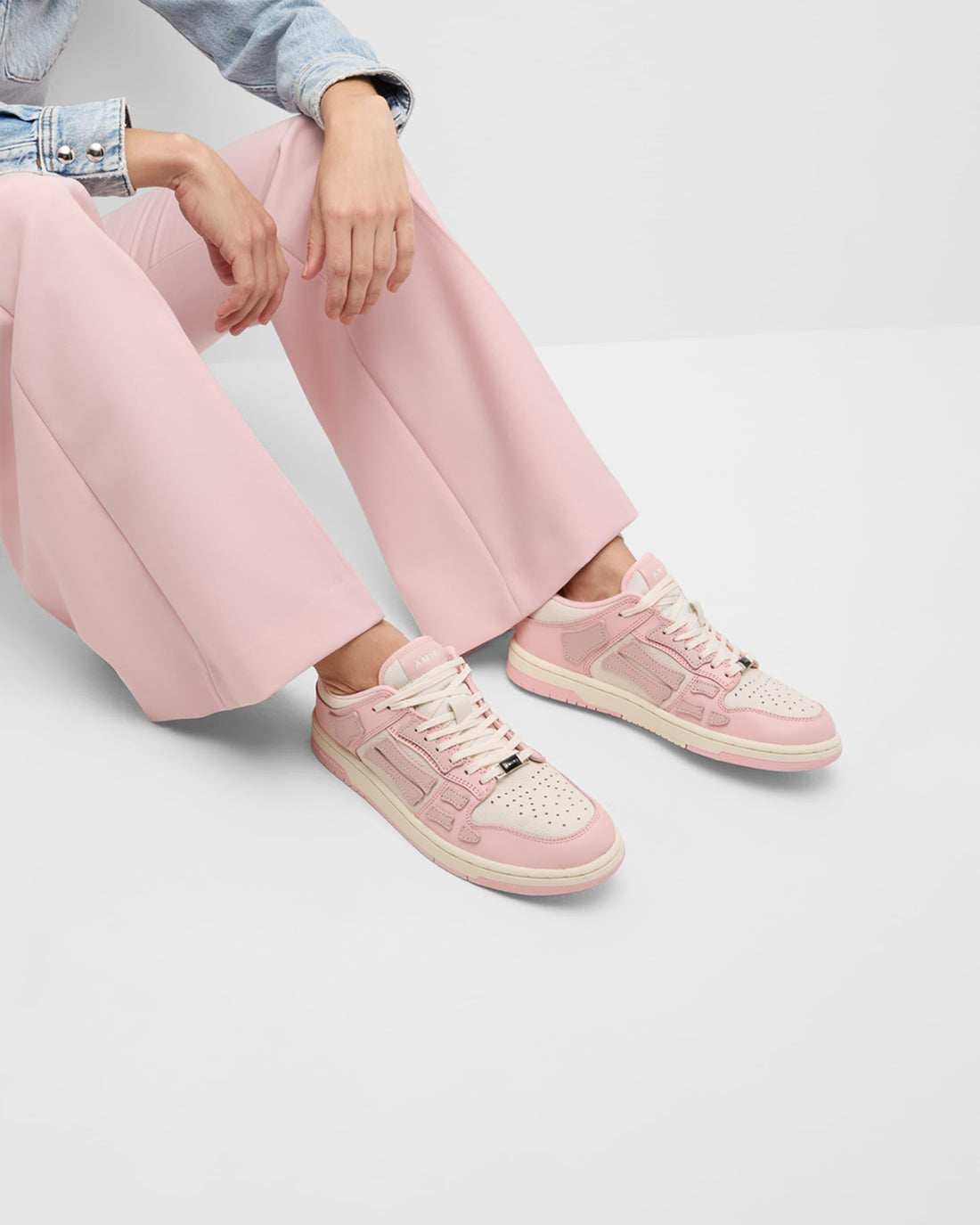 AMIRI Pink Skel-Top Low