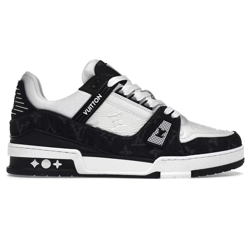LV TRAINER MONOGRAM BLACK DENIM